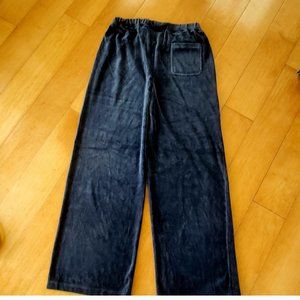 Navy Velour Wide Pants by Spire, S